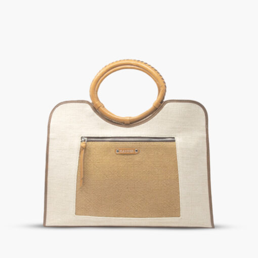 designer jute handbag